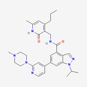1-isopropyl-N-((6-methyl-2-oxo-4-propyl-1,2-dihydropyridin-3-yl)methyl)-6-(2-(4-methylpiperazin-1-yl)pyridin-4-yl)-1H-indazole-4-carboxamide S529441