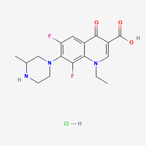 3-Quinolinecarboxylic acid,1-ethyl-6,8-difluoro-1,4-dihydro-7-(3-methyl-1-piperazinyl)-4-oxo-,monohydrochloride