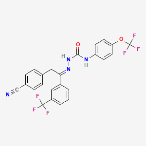 Hydrazinecarboxamide, 2-[2-(4-cyanophenyl)-1-[3-(trifluoromethyl)phenyl]ethylidene]-N-[4-(trifluoromethoxy)phenyl]-