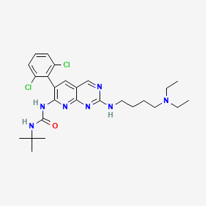 1-Tert-butyl-3-[6-(2,6-dichlorophenyl)-2-[4-(diethylamino)butylamino]pyrido[2,3-d]pyrimidin-7-yl]urea S538807