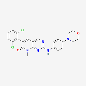 6-(2,6-Dichlorophenyl)-8-methyl-2-(4-morpholin-4-ylanilino)pyrido[2,3-d]pyrimidin-7-one S538821