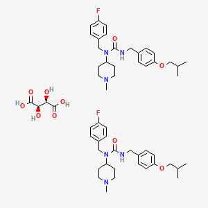 N-[(4-Fluorophenyl)methyl]-N-(1-methyl-4-piperidinyl)-N'-[[4-(2-methylpropoxy)phenylurea (2R,3R)-2,3-Dihydroxybutanedioate