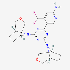 5-[4,6-bis[(1R,5S)-3-oxa-8-azabicyclo[3.2.1]octan-...
