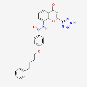 N-[4-oxo-2-(2H-tetrazol-5-yl)chromen-7-yl]-4-(4-ph...