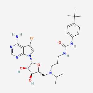 1-(3-((((2R,3S,4R,5R)-5-(4-Amino-5-bromo-7H-pyrrolo[2,3-d]pyrimidin-7-yl)-3,4-dihydroxytetrahydrofuran-2-yl)methyl)(isopropyl)amino)propyl)-3-(4-(tert-butyl)phenyl)urea S543086