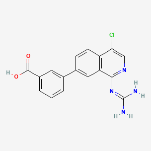 3-[4-chloro-1-(diaminomethylideneamino)isoquinolin-7-yl]benzoic Acid S546284