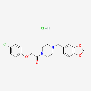 1-[4-(1,3-Benzodioxol-5-ylmethyl)piperazin-4-ium-1...