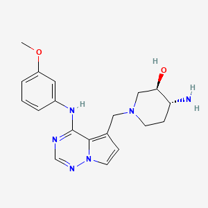 (3R,4R)-4-Amino-1-[[4-[(3-methoxyphenyl)amino]pyrrolo[2,1-f][1,2,4]triazin-5-yl]methyl]piperidin-3-ol S547921