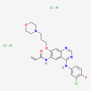 N-[4-(3-chloro-4-fluoroanilino)-7-(3-morpholin-4-ylpropoxy)quinazolin-6-yl]prop-2-enamide;hydrochloride
