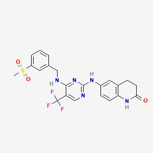 3,4-Dihydro-6-[[4-[[[3-(methylsulfonyl)phenyl]methyl]amino]-5-(trifluoromethyl)-2-pyrimidinyl]amino]-2(1H)-quinolinone S547988