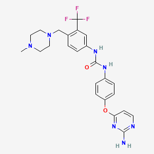 1-[4-(2-Azanylpyrimidin-4-Yl)oxyphenyl]-3-[4-[(4-Methylpiperazin-1-Yl)methyl]-3-(Trifluoromethyl)phenyl]urea