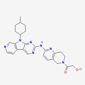 Ethanone, 1-(7,8-dihydro-2-((9-(trans-4-methylcyclohexyl)-9H-pyrido(4',3':4,5)pyrrolo(2,3-d)pyrimidin-2-yl)amino)-1,6-naphthyridin-6(5H)-yl)-2-hydroxy-