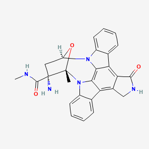(15S,16R,18R)-16-amino-N,15-dimethyl-3-oxo-28-oxa-4,14,19-triazaoctacyclo[12.11.2.115,18.02,6.07,27.08,13.019,26.020,25]octacosa-1,6,8,10,12,20,22,24,26-nonaene-16-carboxamide