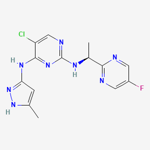 (S)-5-chloro-N2-(1-(5-fluoropyrimidin-2-yl)ethyl)-N4-(5-methyl-1H-pyrazol-3-yl)pyrimidine-2,4-diamine S548073