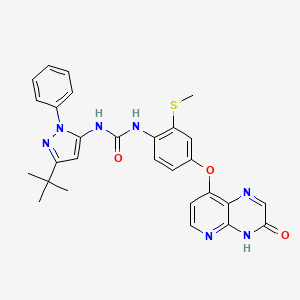 1-(3-tert-butyl-1-phenyl-1H-pyrazol-5-yl)-3-(2-(methylthio)-4-(3-oxo-3,4-dihydropyrido[2,3-b]pyrazin-8-yloxy)phenyl)urea