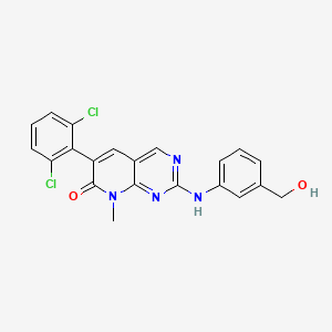 6-(2,6-Dichlorophenyl)-2-{[3-(hydroxymethyl)phenyl]amino}-8-methylpyrido[2,3-D]pyrimidin-7(8H)-one S548115