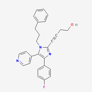 4-[4-(4-Fluorophenyl)-1-(3-phenylpropyl)-5-(4-pyridinyl)-1H-imidazol-2-yl]-3-butyn-1-ol