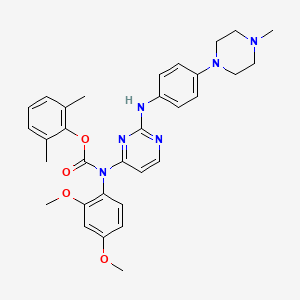 2,6-Dimethylphenyl (2,4-dimethoxyphenyl)(2-((4-(4-methylpiperazin-1-yl)phenyl)amino)pyrimidin-4-yl)carbamate