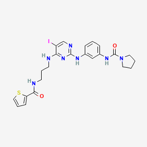 N-[3-[[5-Iodo-4-[[3-[(2-thienylcarbonyl)amino]propyl]amino]-2-pyrimidinyl]amino]phenyl]-1-pyrrolidinecarboxamide