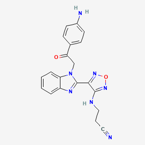 3-[(4-{1-[2-(4-Aminophenyl)-2-Oxoethyl]-1h-Benzimidazol-2-Yl}-1,2,5-Oxadiazol-3-Yl)amino]propanenitrile