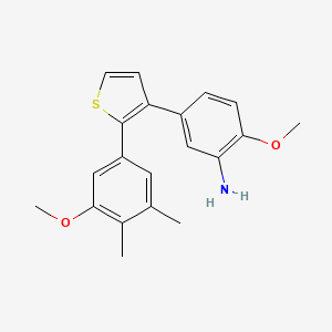 2-Methoxy-5-[2-(3-methoxy-4,5-dimethylphenyl)thiophen-3-yl]aniline