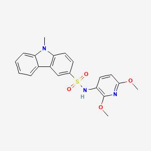 N-(2,6-dimethoxypyridine-3-yl)-9-methylcarbazole-3-sulfonamide.