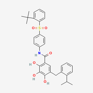N-[4-(2-tert-Butylphenylsulfonyl)phenyl]-2,3,4-trihydroxy-5-(2-isopropylbenzyl)benzamide