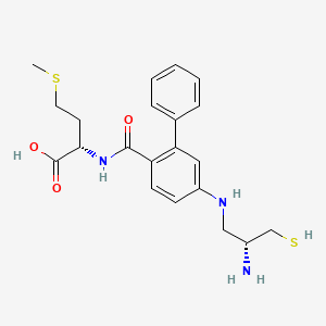 (2S)-2-[[4-[[(2R)-2-amino-3-sulfanylpropyl]amino]-2-phenylbenzoyl]amino]-4-methylsulfanylbutanoic acid