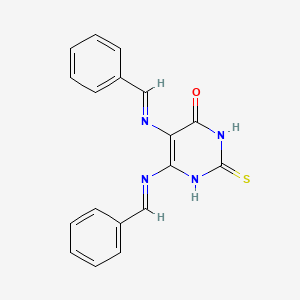 5,6-Bis((E)-benzylideneamino)-2-mercaptopyrimidin-4(3H)-one