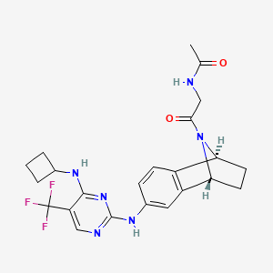 N-(2-((1S,4R)-6-((4-(Cyclobutylamino)-5-(trifluoromethyl)pyrimidin-2-yl)amino)-1,2,3,4-tetrahydro-1,4-epiminonaphthalen-9-yl)-2-oxoethyl)acetamide