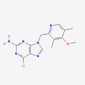 6-chloro-9-((4-methoxy-3,5-dimethylpyridin-2-yl)methyl)-9H-purin-2-amine S548355