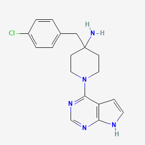 4-(4-chlorobenzyl)-1-(7H-pyrrolo[2,3-d]pyrimidin-4-yl)piperidin-4-amine