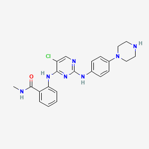 2-((5-chloro-2-((4-(piperazin-1-yl)phenyl)amino)pyrimidin-4-yl)amino)-N-methylbenzamide