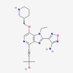 (S)-4-(2-(4-Amino-1,2,5-oxadiazol-3-yl)-1-ethyl-7-(piperidin-3-ylmethoxy)-1H-imidazo[4,5-c]pyridin-4-yl)-2-methylbut-3-yn-2-ol