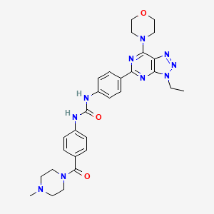 1-(4-(3-ethyl-7-morpholino-3H-[1,2,3]triazolo[4,5-d]pyrimidin-5-yl)phenyl)-3-(4-(4-methylpiperazine-1-carbonyl)phenyl)urea