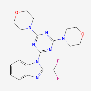 4,4'-(6-(2-(Difluoromethyl)-1H-benzo[d]imidazol-1-yl)-1,3,5-triazine-2,4-diyl)dimorpholine