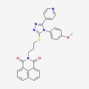 2-[3-[[4-(4-Methoxyphenyl)-5-pyridin-4-yl-1,2,4-triazol-3-yl]sulfanyl]propyl]benzo[de]isoquinoline-1,3-dione