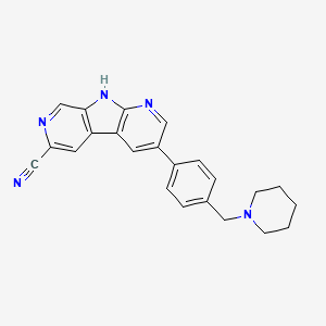 3-[4-(Piperidin-1-Ylmethyl)phenyl]-9h-Pyrrolo[2,3-B:5,4-C']dipyridine-6-Carbonitrile