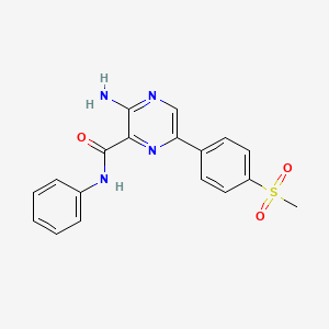 3-Amino-6-(4-(methylsulfonyl)phenyl)-N-phenylpyrazine-2-carboxamide