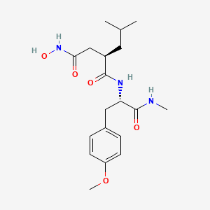 n-[3-(n'-Hydroxycarboxamido)-2-(2-methylpropyl)-propanoyl]-o-tyrosine-n-methylamide