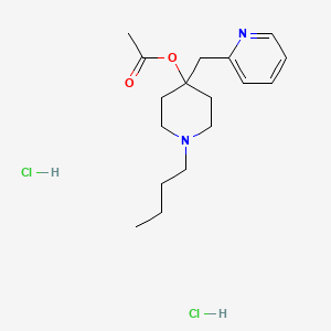 4-Piperidinol, 1-butyl-4-(2-pyridyl)methyl-, acetate, dihydrochloride