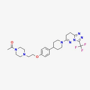 1-(4-(2-(4-(1-(3-(Trifluoromethyl)-7,8-dihydro-[1,2,4]triazolo[4,3-b]pyridazin-6-yl)piperidin-4-yl)phenoxy)ethyl)piperazin-1-yl)ethanone