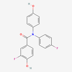 Benzamide, 3-fluoro-N-(4-fluorophenyl)-4-hydroxy-N-(4-hydroxyphenyl)-