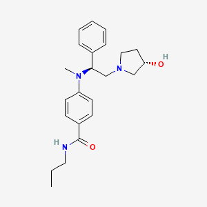 4-(((S)-2-((S)-3-Hydroxypyrrolidin-1-yl)-1-phenylethyl)(methyl)amino)-N-propylbenzamide