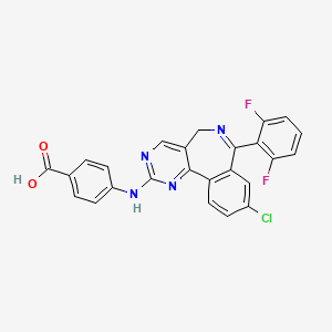 4-[[9-Chloro-7-(2,6-difluorophenyl)-5H-pyrimido[5,4-d][2]benzazepin-2-yl]amino]benzoic acid