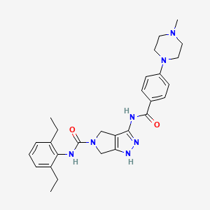 N-(2,6-Diethylphenyl)-4,6-dihydro-3-[[4-(4-methyl-1-piperazinyl)benzoyl]amino]pyrrolo[3,4-c]pyrazole-5(1H)-carboxamide