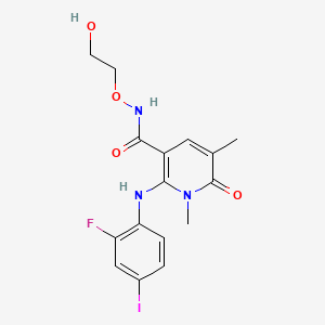 2-((2-fluoro-4-iodophenyl)amino)-N-(2-hydroxyethoxy)-1,5-dimethyl-6-oxo-1,6-dihydropyridine-3-carboxamide