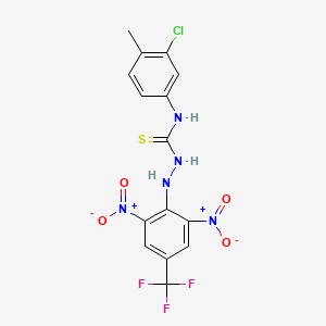 1-(3-Chloro-4-methylphenyl)-3-[2,6-dinitro-4-(trifluoromethyl)anilino]thiourea
