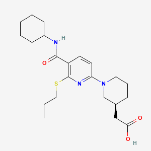 {(3s)-1-[5-(Cyclohexylcarbamoyl)-6-(Propylsulfanyl)pyridin-2-Yl]piperidin-3-Yl}acetic Acid