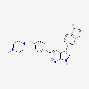 3-(1H-indol-5-yl)-5-(4-((4-methylpiperazin-1-yl)methyl)phenyl)-1H-pyrrolo[2,3-b]pyridine